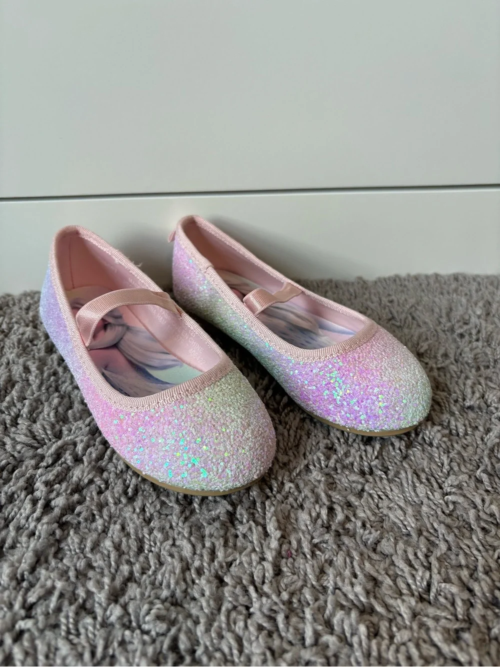 H&M Disney Frozen Glittery Ballet Flats Size 7.5